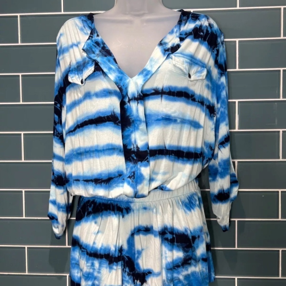 Young Fabulous & Broke Tie Dye Long Sleeve Shorts Romper  XS. B3